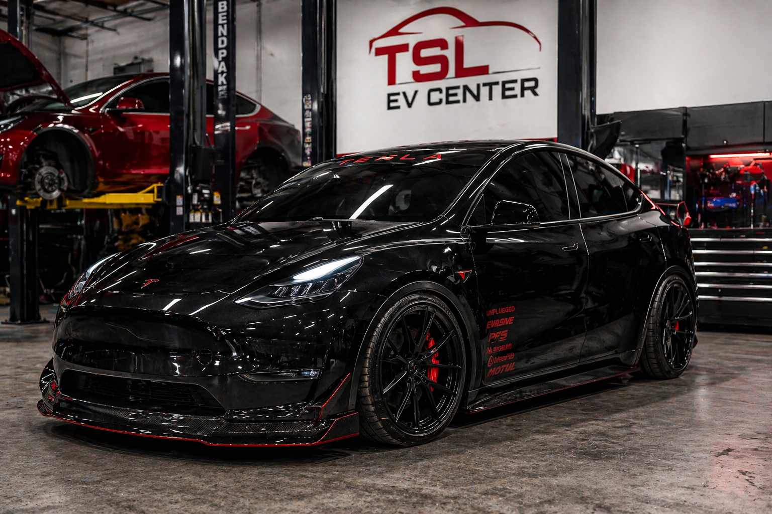 Tesla Model Y Performance black widebody build TSL EV Center